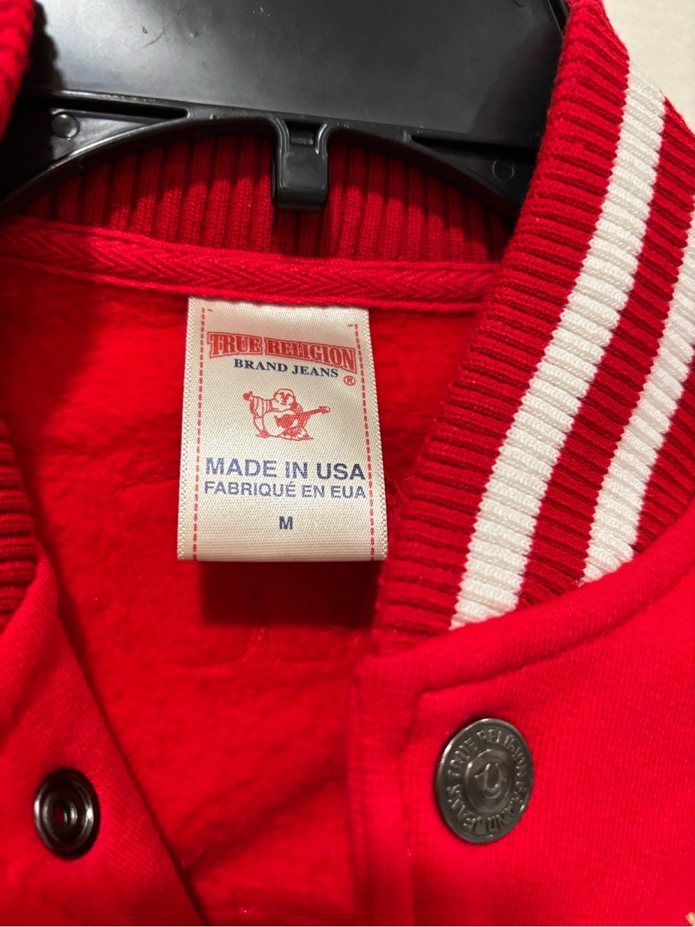 True Religion Red and White Varsity Jacket - Picture 4 of 6